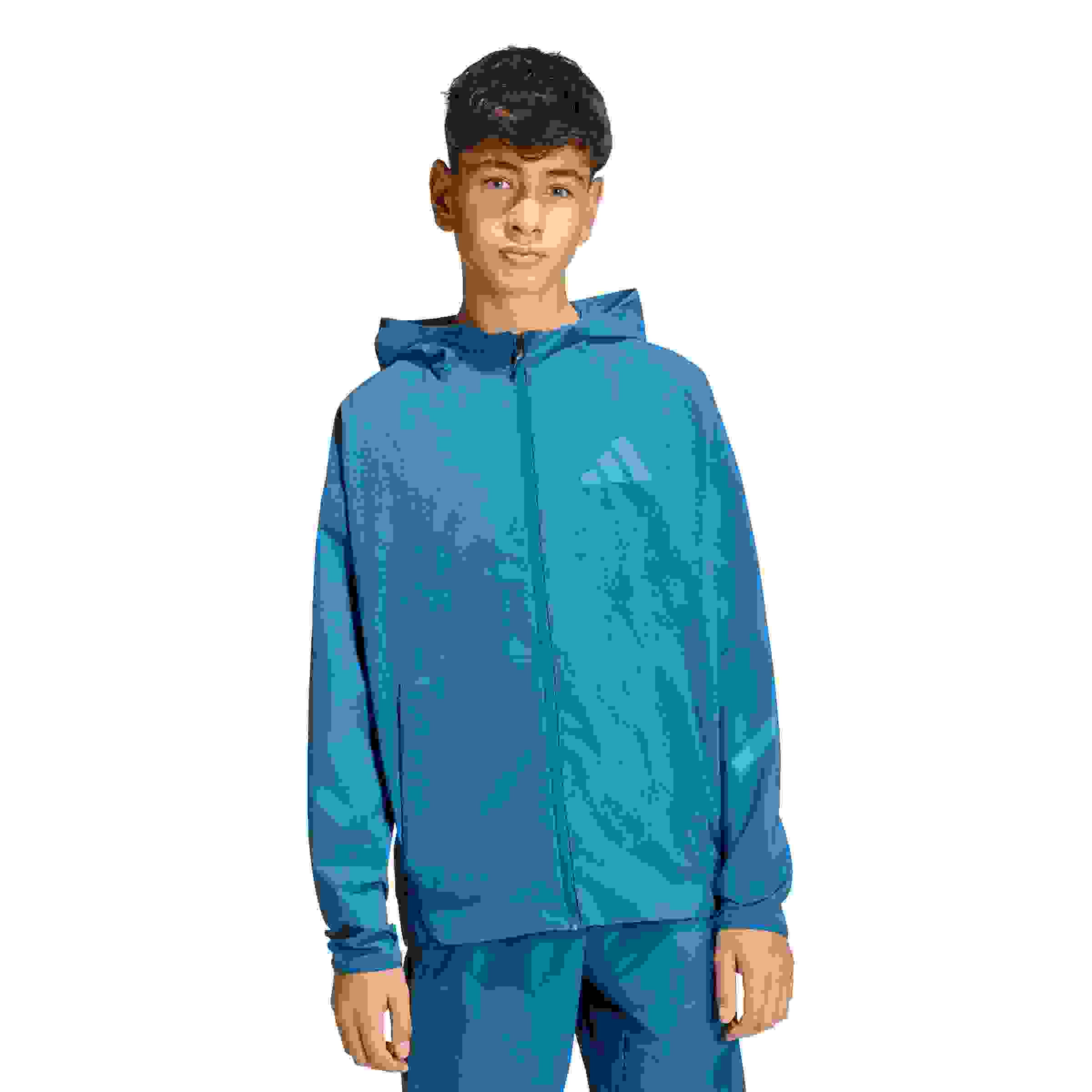 adidas Z.N.E. Woven Travel Cover Up Big Boys' Blue Track Top